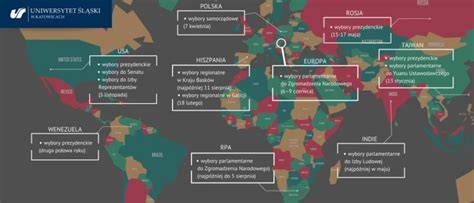 Mapa świata z zaznaczonymi lokalizacjami centrów obsługi Convergys