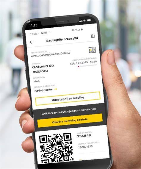 Aplikacja InPost Mobile ze statusem przesyłki