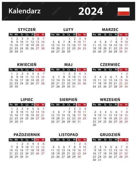 Kalendarz z zaznaczonymi okresami nieobecności wpływającymi na przedłużenie stażu