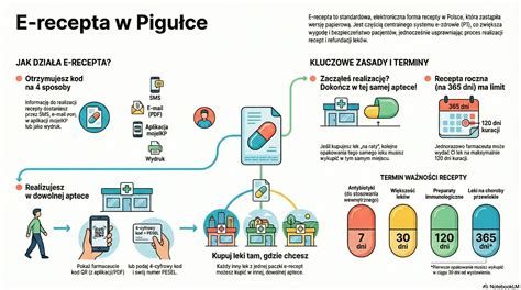 Schemat przedstawiający proces realizacji recepty w aptece