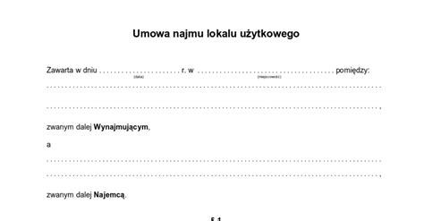 Schemat przedstawiający podstawowe elementy umowy najmu