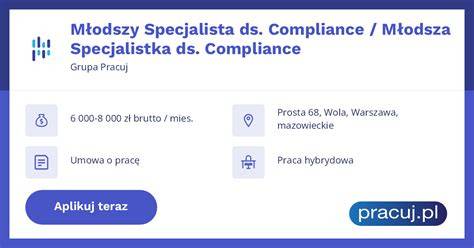 Tabela porównująca obowiązki i odpowiedzialność Compliance Officera i Specjalisty ds. Compliance