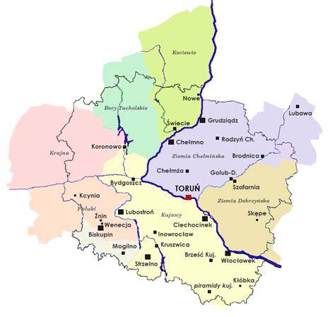 Mapa Torunia z zaznaczoną lokalizacją urzędu pracy