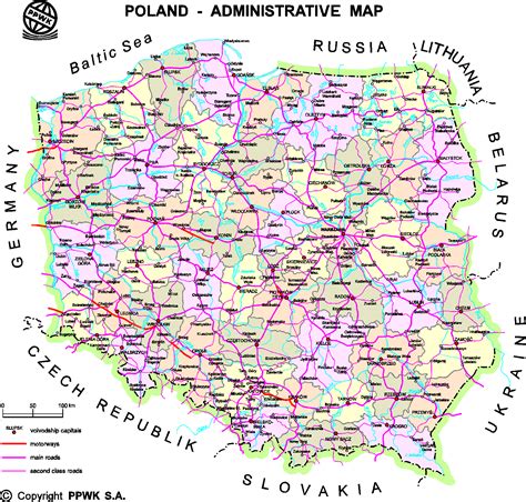 Mapa Polski z zaznaczonymi miastami, w których działa Drivers Partner