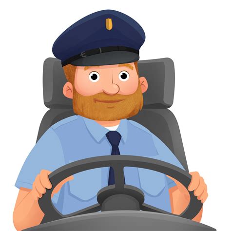 Ilustracja przedstawiająca kierowcę taksówki zadowolonego z pracy