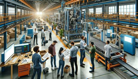 Pracownicy pracujący na linii produkcyjnej w fabryce