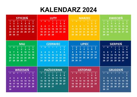 Kalendarz z zaznaczonymi terminami