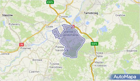 Mapa z lokalizacją Urzędu Miasta i Gminy Baranów Sandomierski