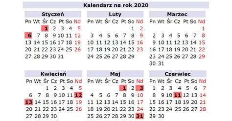 Kalendarz z zaznaczonymi dniami wolnymi i nadgodzinami