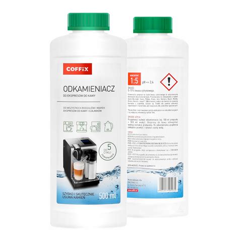 składniki do domowego odkamieniania ekspresu