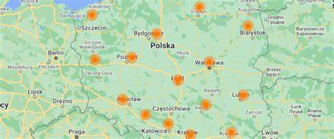 Mapa zasięgu internetu światłowodowego Orange