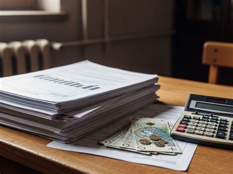 Herbata i dokumenty na biurku, symbolizujące pracę i prawo